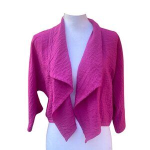 Eleven Stitch Cropped Jacket Shrug Fuschia/Pink